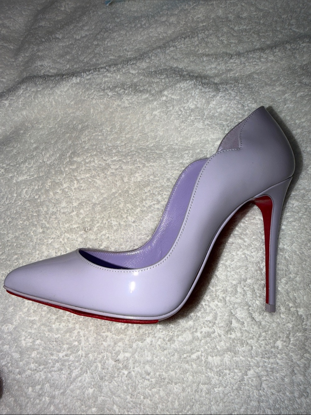 Christian Louboutin Lavender Patent Pointed Stiletto Pumps
